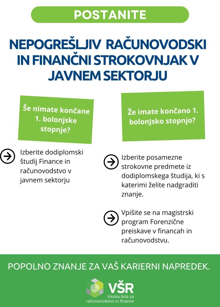 Finančni in računovodski strokovnjak v javnem sektorju